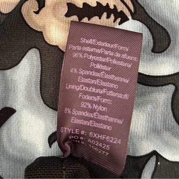 Hale Bob Emery Dress A-Line Sleeveless Stretch Blue Black White Gray Size Small - Picture 16 of 16